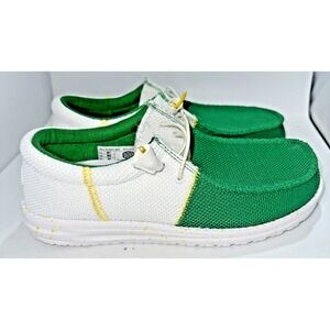 Hey Dudes -Mens 7 - Wally Tri Varsity Mesh - White/Green